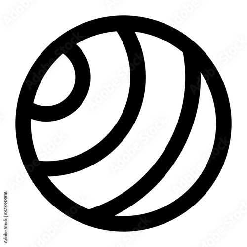 fitness ball icon for illustration