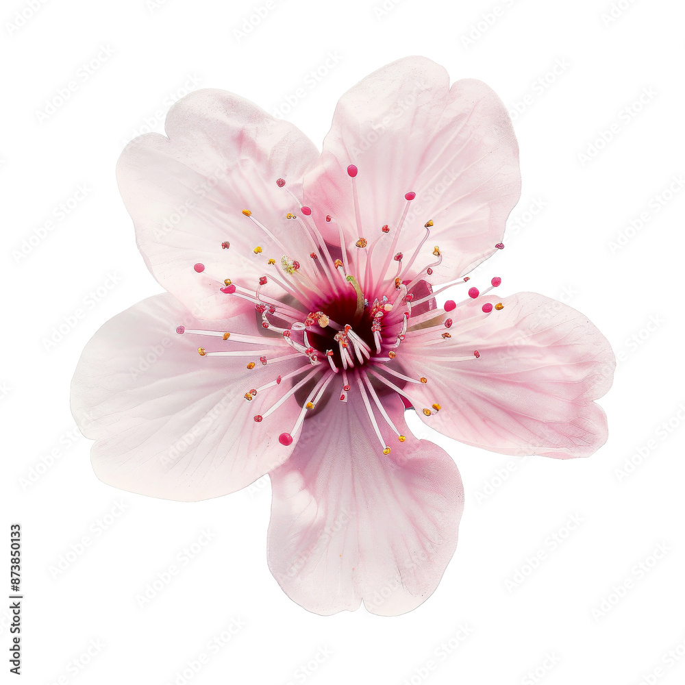 beautiful sakura flower isolated on white beautiful sakura flower isolated on white
