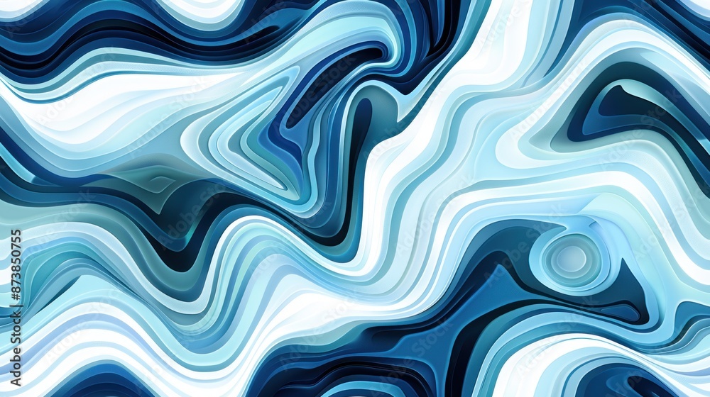 Abstract Blue and White Swirling Pattern Abstract Blue and White Swirling Pattern