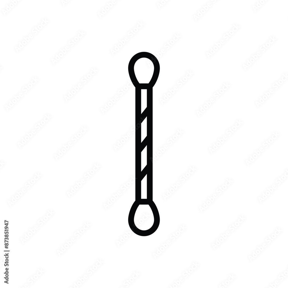 Black line icon for ear sticks Black line icon for ear sticks