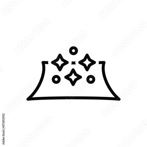 Black line icon for cleanliness