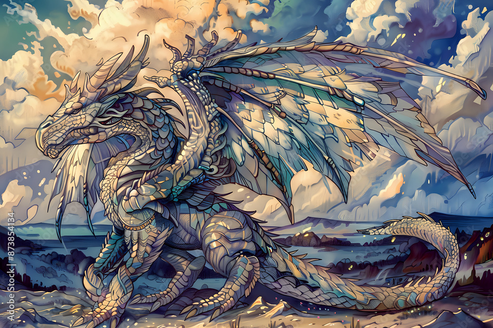Obraz premium dragon on the wall