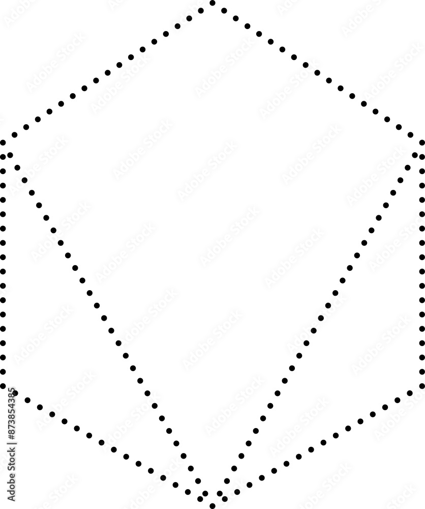 Triangle dotted line shape. Geometric element Triangle dotted line shape. Geometric element