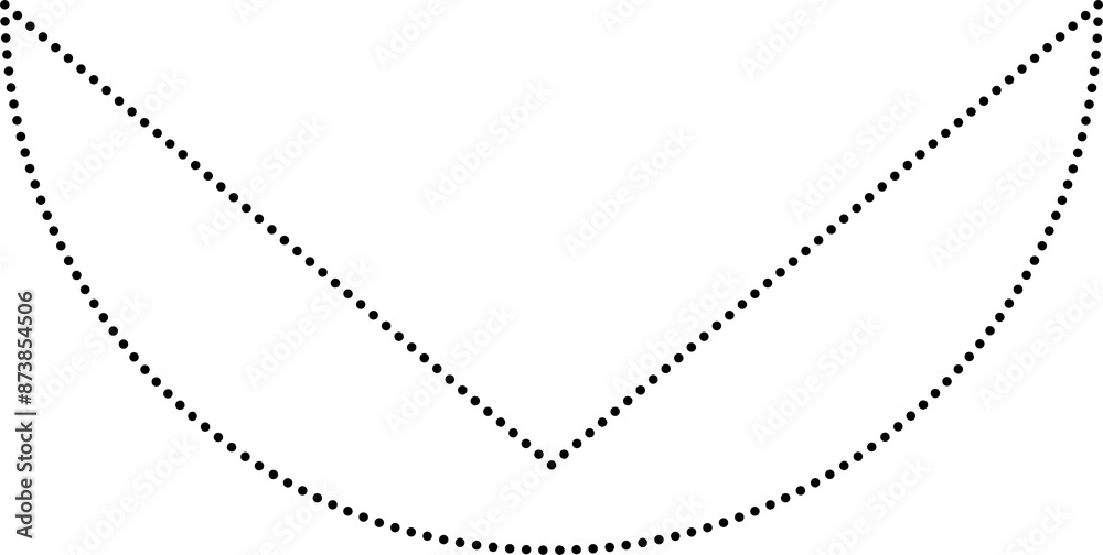 Triangle dotted line shape. Geometric element Triangle dotted line shape. Geometric element