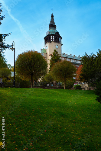 10 10 2022: sanatorium House of Health Swieradow Zdroj, Poland photo