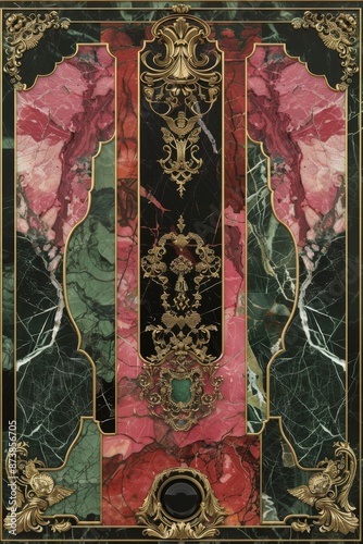 Wallpaper Mural Baroque, barocco ornate marble ceiling non linear reformation design. elaborate ceiling with intricate accents depicting classic elegance and architectural beauty Torontodigital.ca