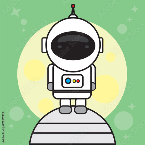 Astronaut mascot vector. Astronaut flat vector.