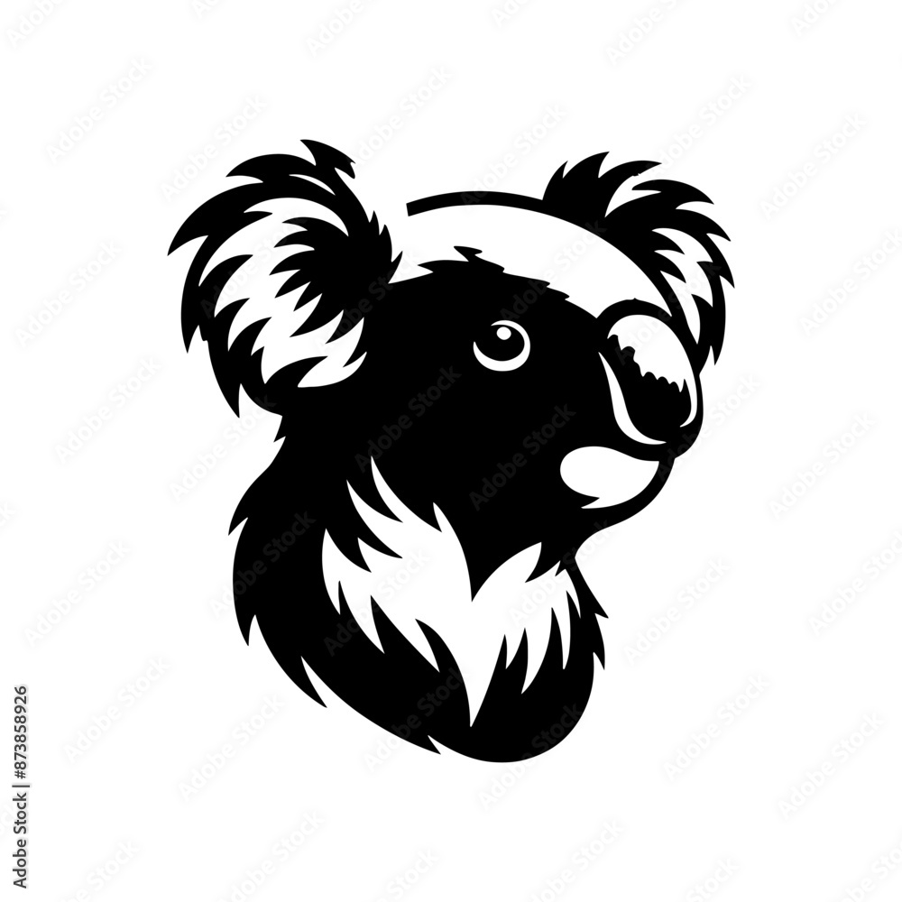Minimalist Koala Silhouette - Koala Vector - Illustration of Koala. Minimalist Koala Silhouette - Koala Vector - Illustration of Koala.