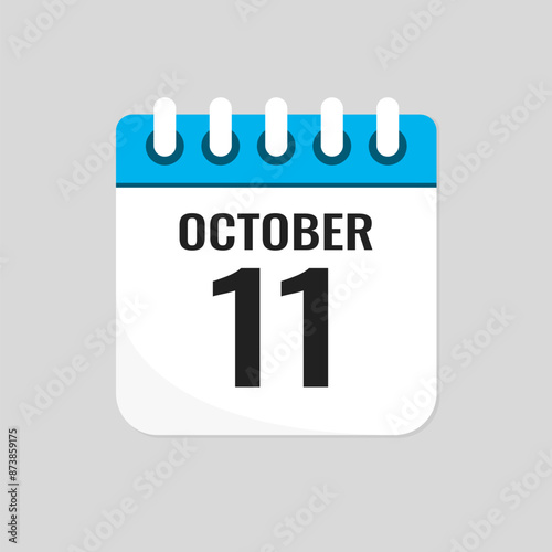 Icon page calendar day - 11 October