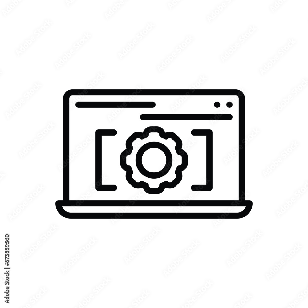 Black line icon for setting Black line icon for setting