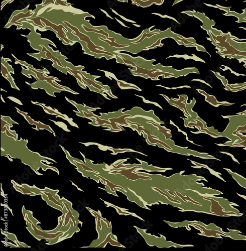 green tiger stripe hunting camo texture
