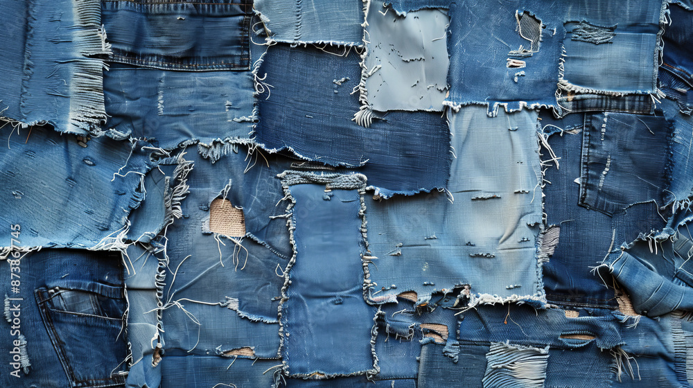 Create something new with old jeans. Use ripped denim and torn patches from old jeans to create a frame or collage. Create something new with old jeans. Use ripped denim and torn patches from old jeans to create a frame or collage.