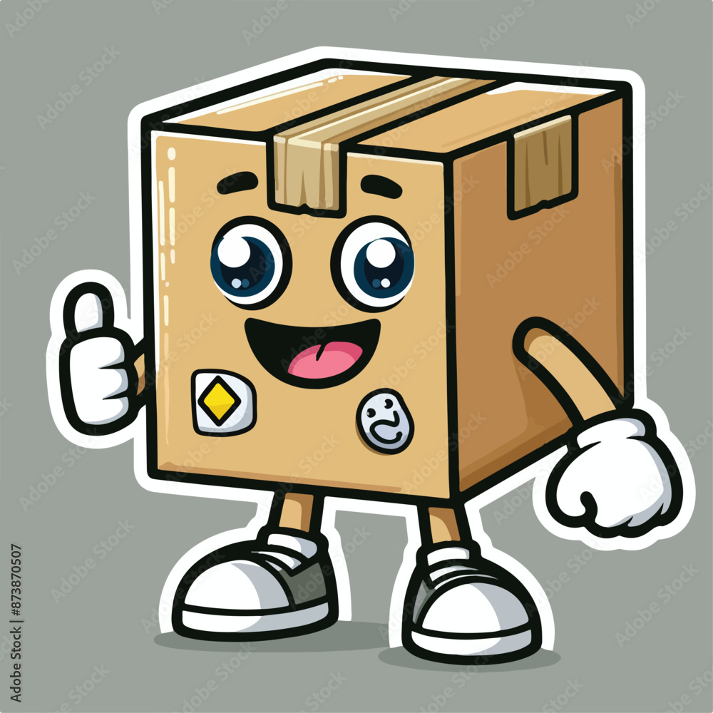 A cartoon drawing of a cardboard box
A cartoon drawing of a cardboard box
