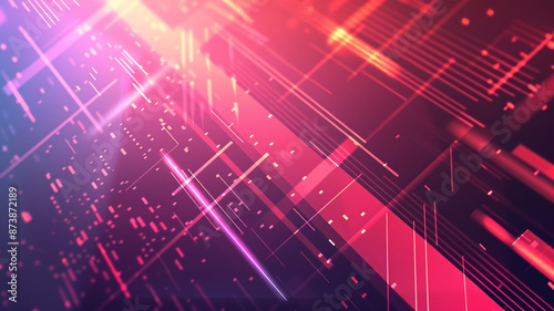 Neon Accents in a Sleek Modern Background