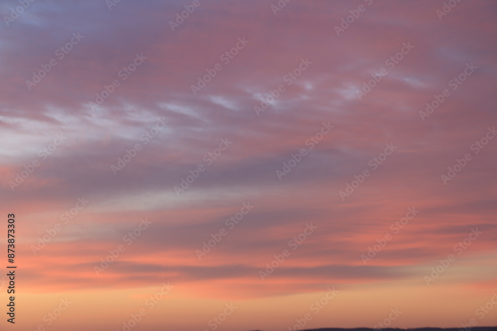 Pink and purple sunrise in the sky. Pink and purple sunrise in the sky.