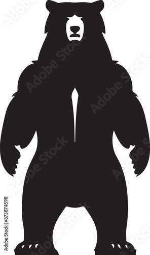 A stylist  Bear silhouette Illustration vector .