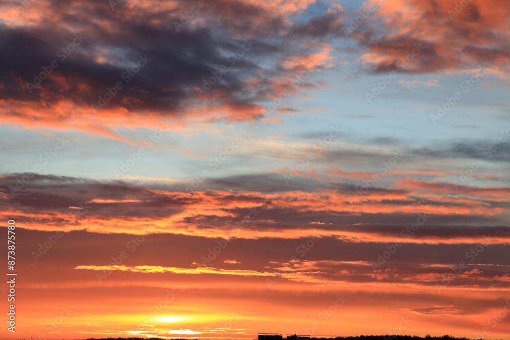 Beautiful sunrise in the sky. Beautiful sunrise in the sky.