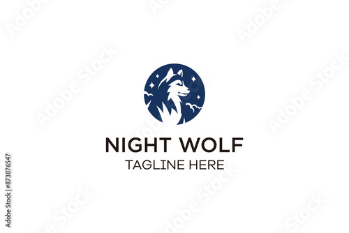 Dark Art Wolf Beast Roar Horror Wild Life Night Vintage Grunge Tattoo illustration Black White