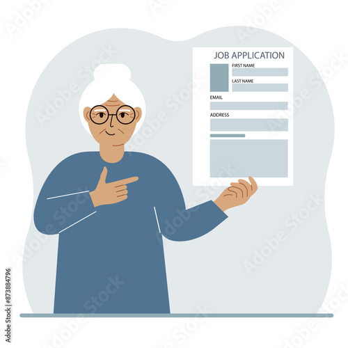 The unemployed man is holding a resume. Candidate with resume. The woman is looking for a job. Paper sheet with avatar and skills. Labor market, unemployment problem.