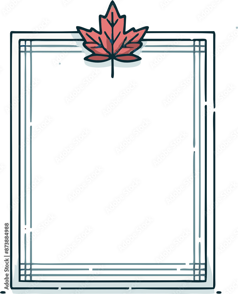 Obraz premium Frame with maple leaf