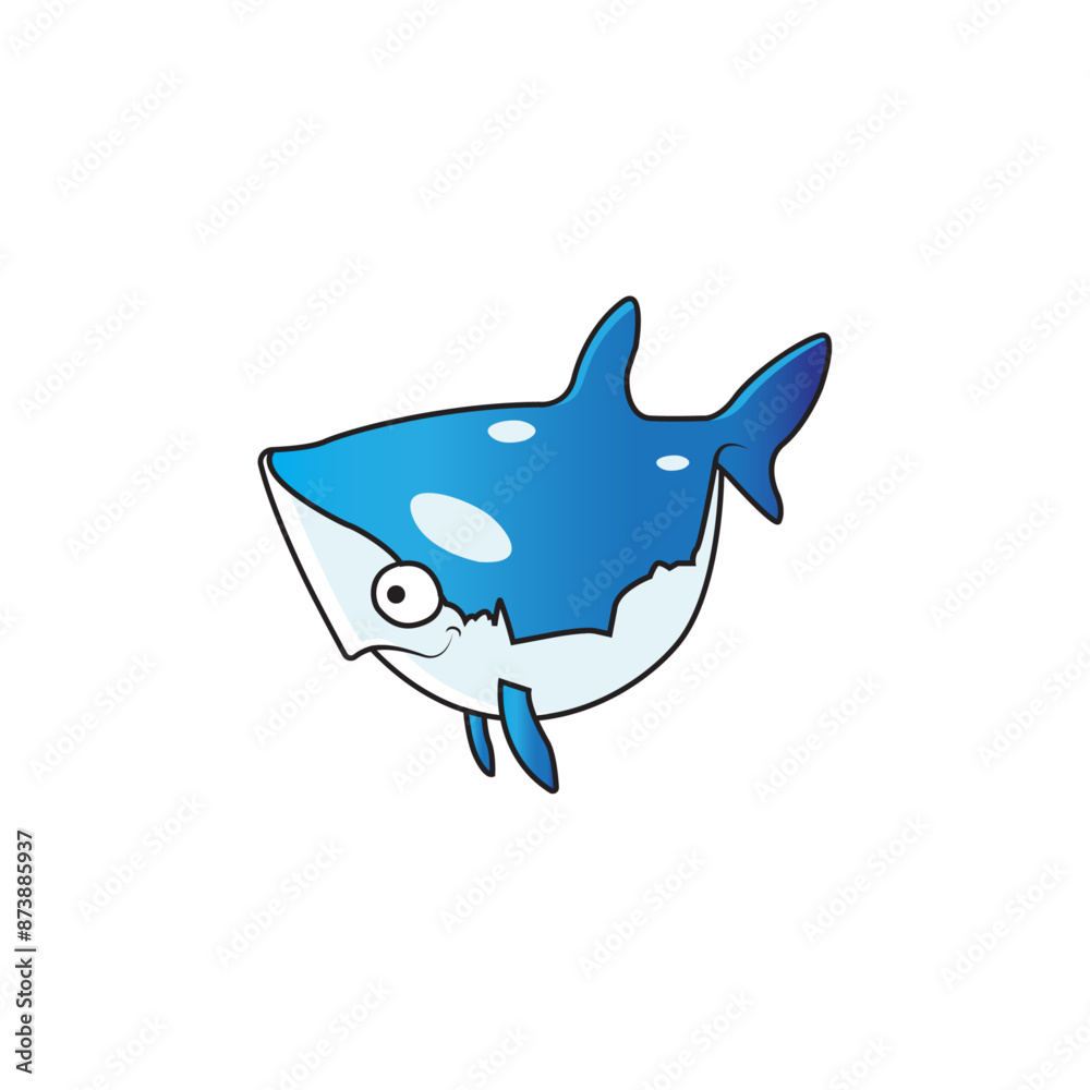 Shark cartoon doodle character and illustration Shark cartoon doodle character and illustration