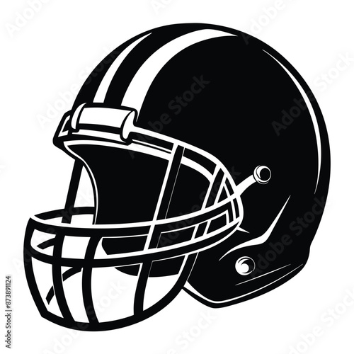 American football helmet silhouette vector