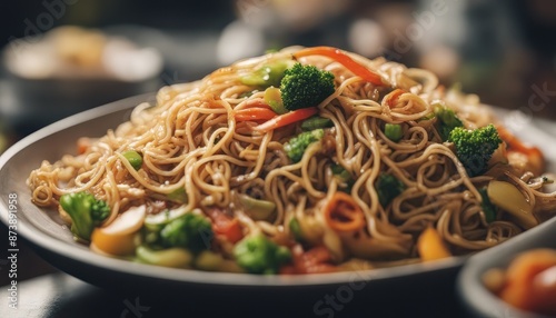 chinese food noodles with chicken