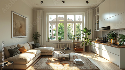 Wallpaper Mural Scandinavian kitchen interior design, simple minimalist Torontodigital.ca