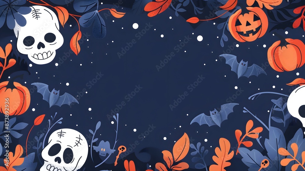 Naklejka premium blue halloween background