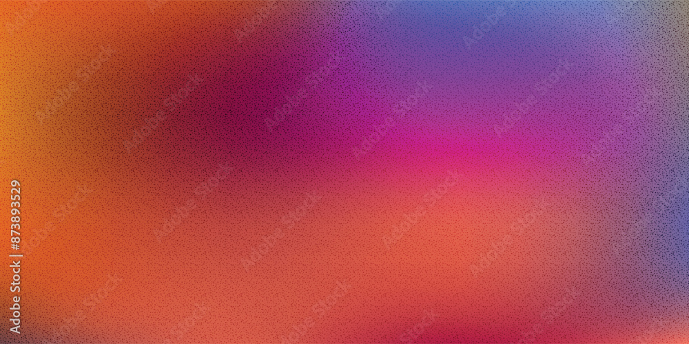 Abstract color gradient film grain texture background, gradient texture for web banner and hot sale, blurred orange gray white free forms on black