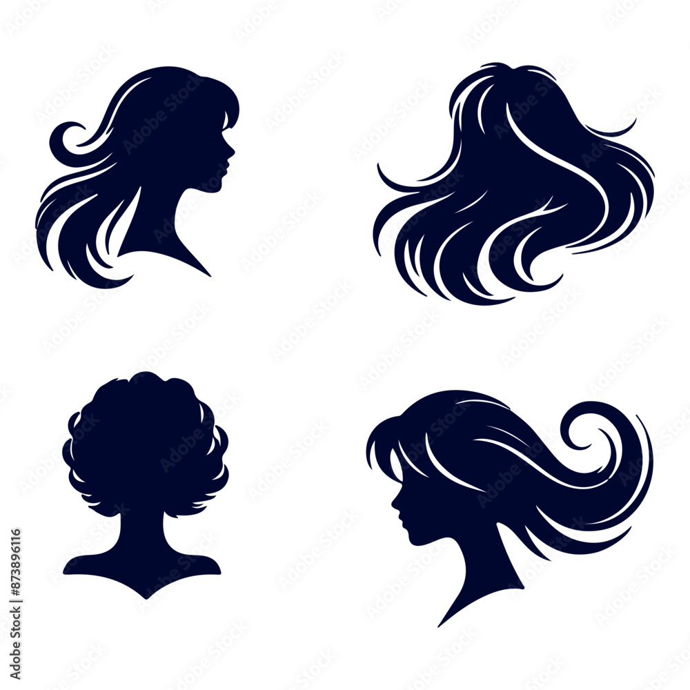 Elegant hairstyle frames her face. Elegant hairstyle frames her face.