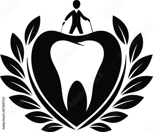 Tooth silhouette vector illustration design photo