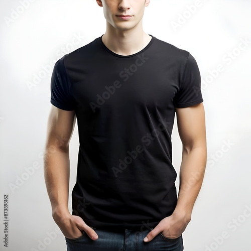 Blank t-shirt on a white background.