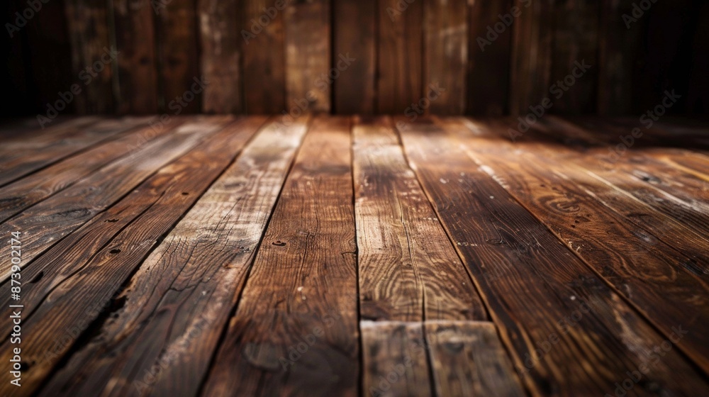 Empty wooden floor with rustic texture Empty wooden floor with rustic texture
