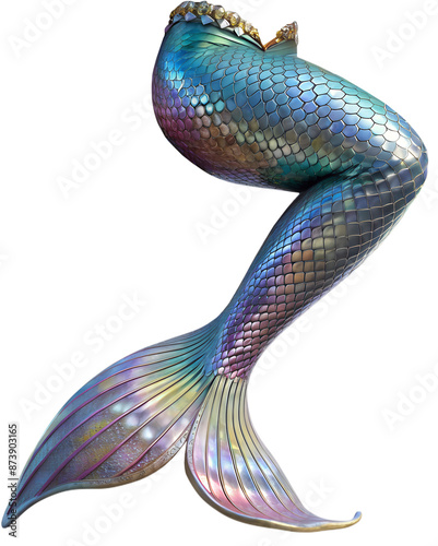 Mermaid Tails PNG Photo Overlays - High-Resolution Fantasy Elements with Colorful, Pearlescent Tails and Decorative Belts for Creating Magical Photography. Generated AI