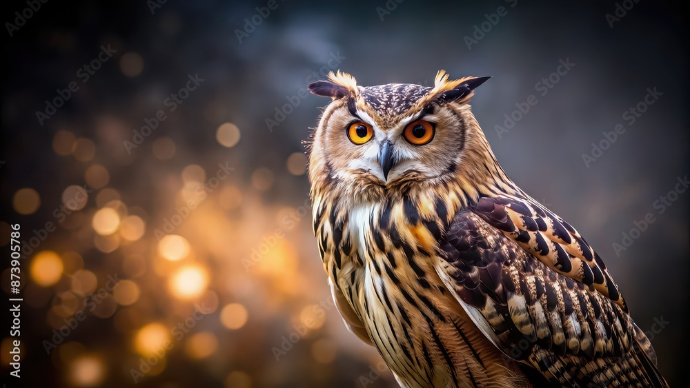 Majestic owl with ruffled feathers surveying the night , owl, majestic, feathers, wind, intense, night, cinematic, detail Majestic owl with ruffled feathers surveying the night , owl, majestic, feathers, wind, intense, night, cinematic, detail