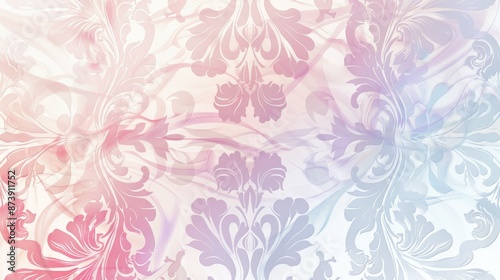 Wallpaper Mural Design of a damask background with soft pastel lines Torontodigital.ca