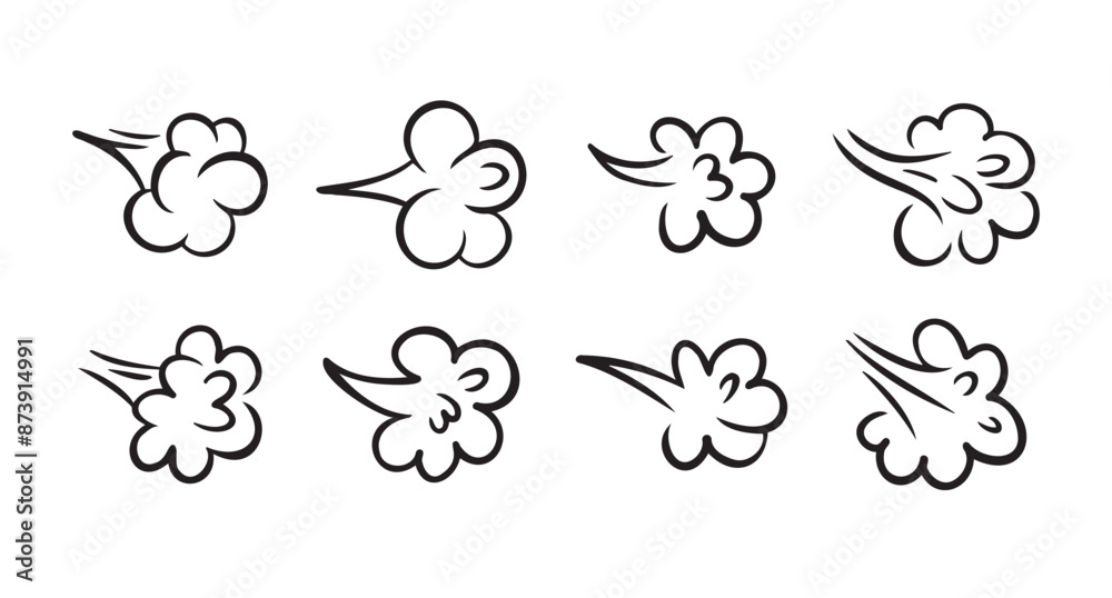 Comic fart cloud. Bad stink balloon. Smoke gas cloud in comic style. Explosion, angry breath. Comic fart cloud. Bad stink balloon. Smoke gas cloud in comic style. Explosion, angry breath.