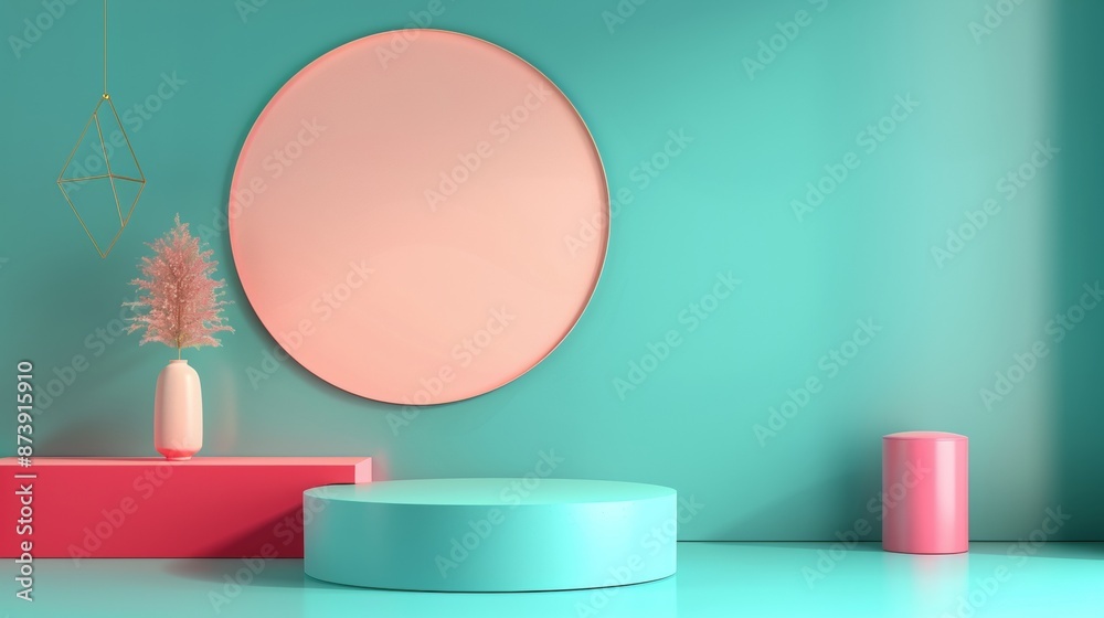 Modern abstract geometric interior design Modern abstract geometric interior design