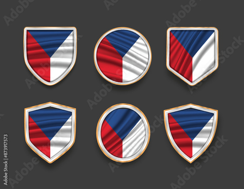Free Download set of flags in frames with various frame shapes - GFXLoad