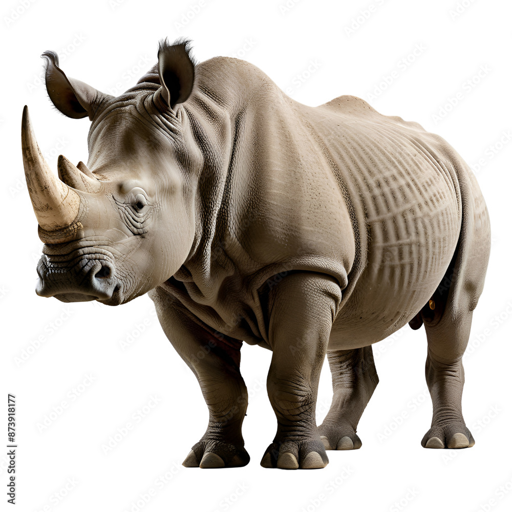 Fototapeta premium White Rhinoceros: An Emblem of Strength