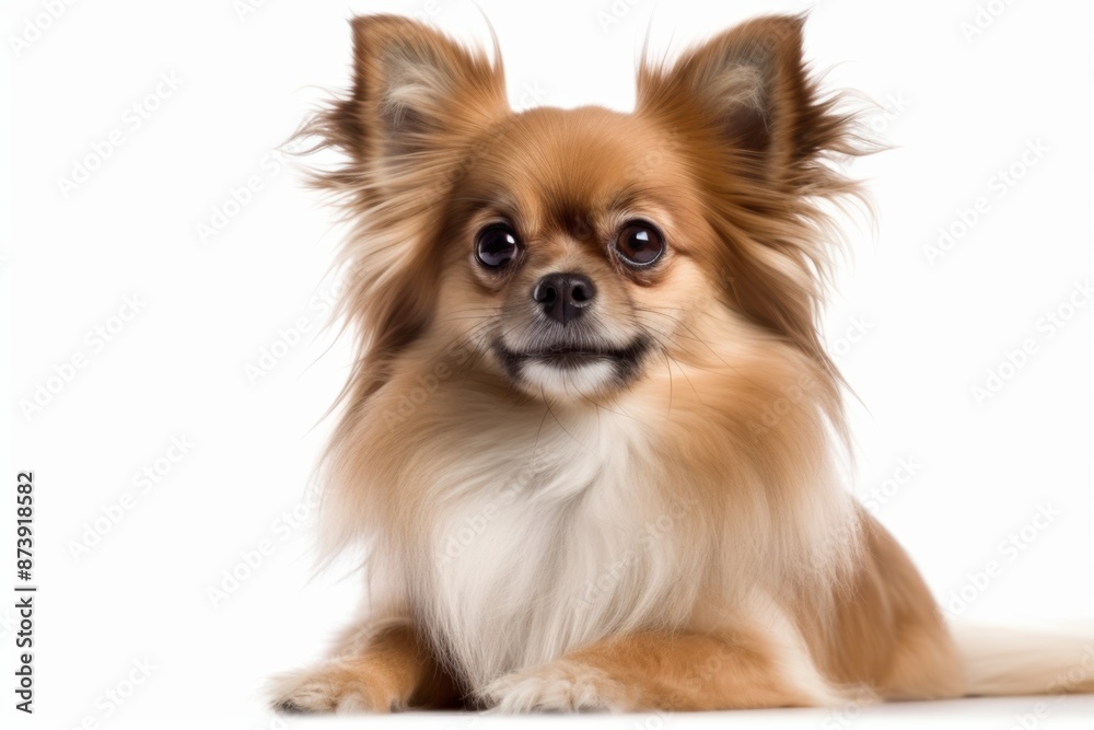 Obraz premium Chihuahua in front of a white background, studio shot