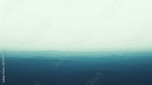 Midnight Green to White Gradient Background - Seamless Natural Transition for Graphic Design, Photoshop Created Flat Wallpaper