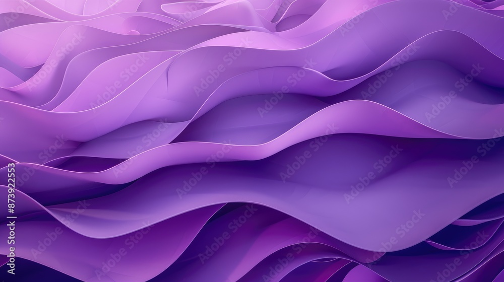 Fototapeta premium Abstract purple gradient background with wavy layers