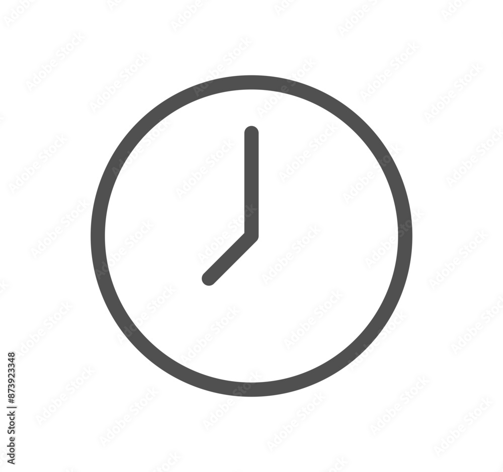 Timer and clock icon outline and linear vector.
Timer and clock icon outline and linear vector.