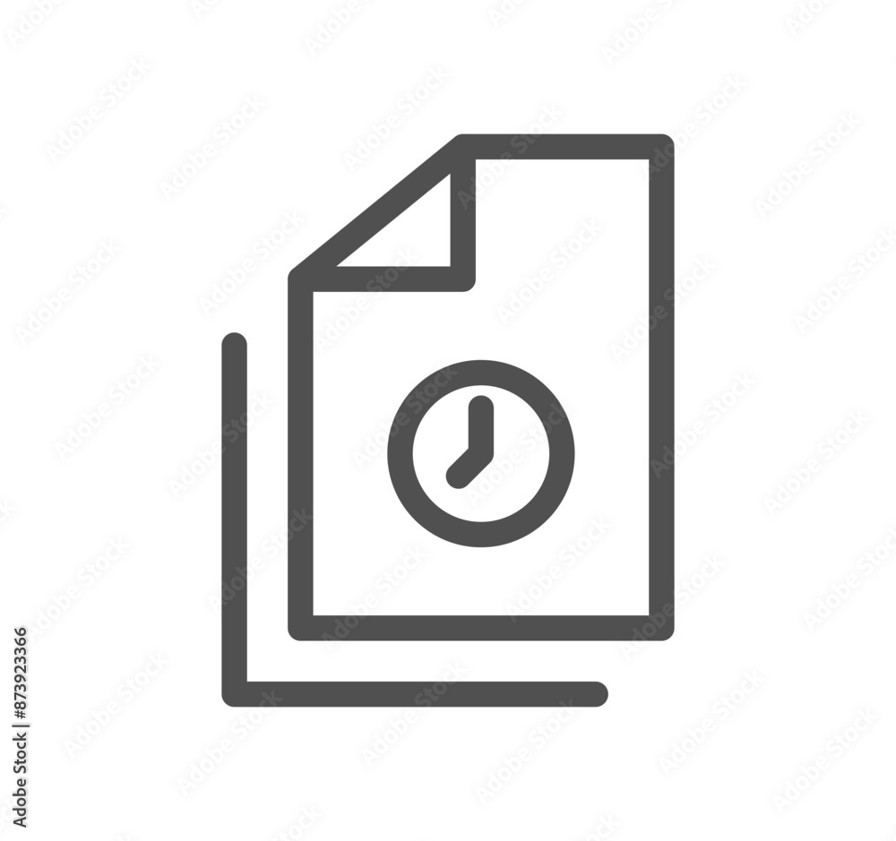 Timer and clock icon outline and linear vector.
Timer and clock icon outline and linear vector.