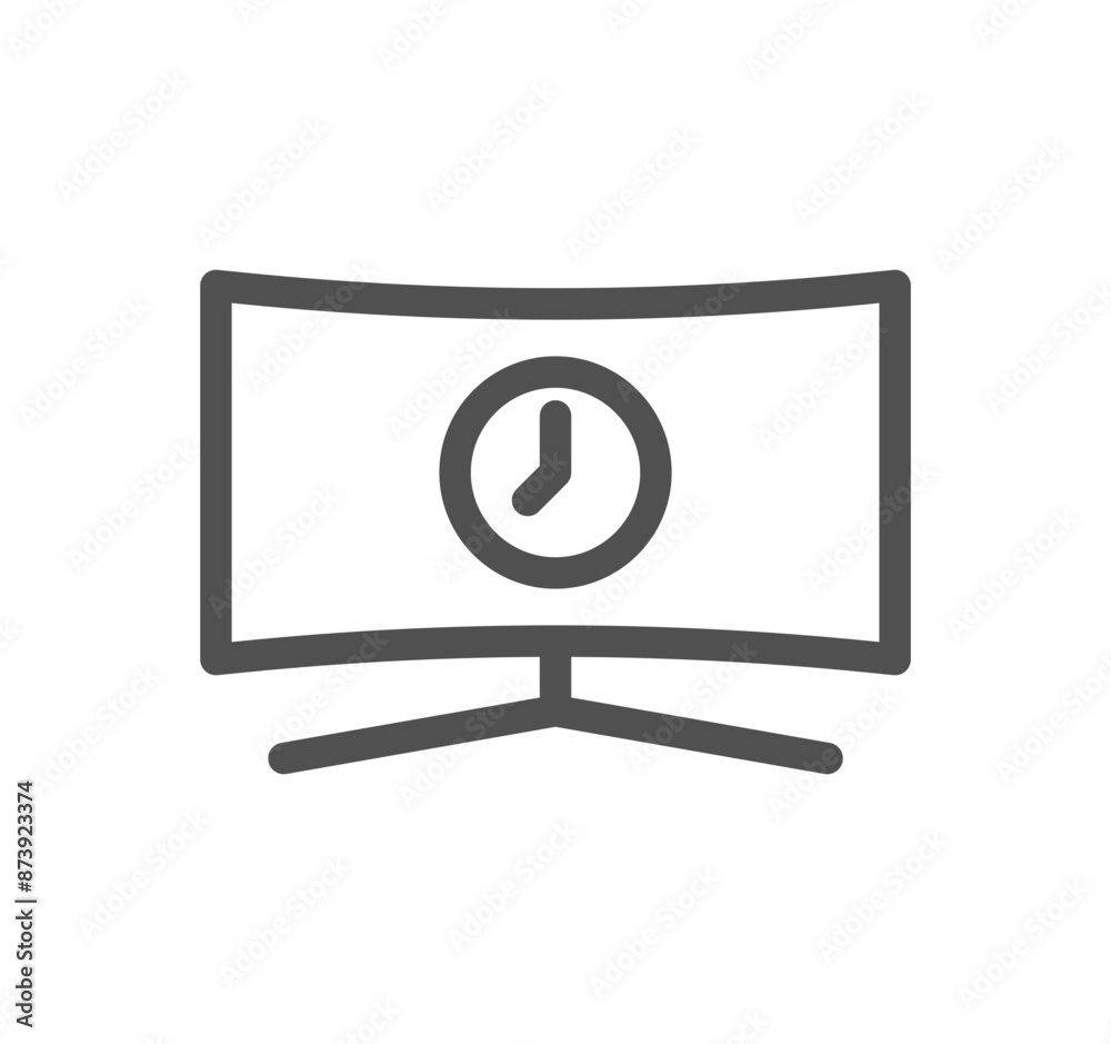 Timer and clock icon outline and linear vector.
Timer and clock icon outline and linear vector.