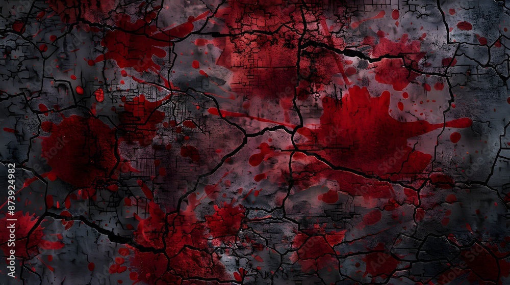 A grungy wall with splatters and stains, like blood paint A grungy wall with splatters and stains, like blood paint
