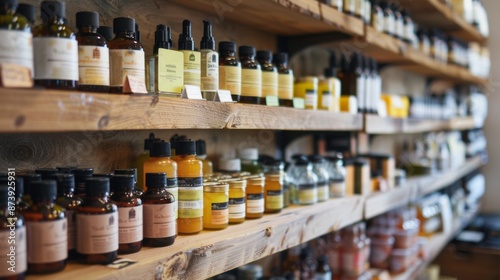 Wallpaper Mural Shelves with assorted cosmetic products Torontodigital.ca