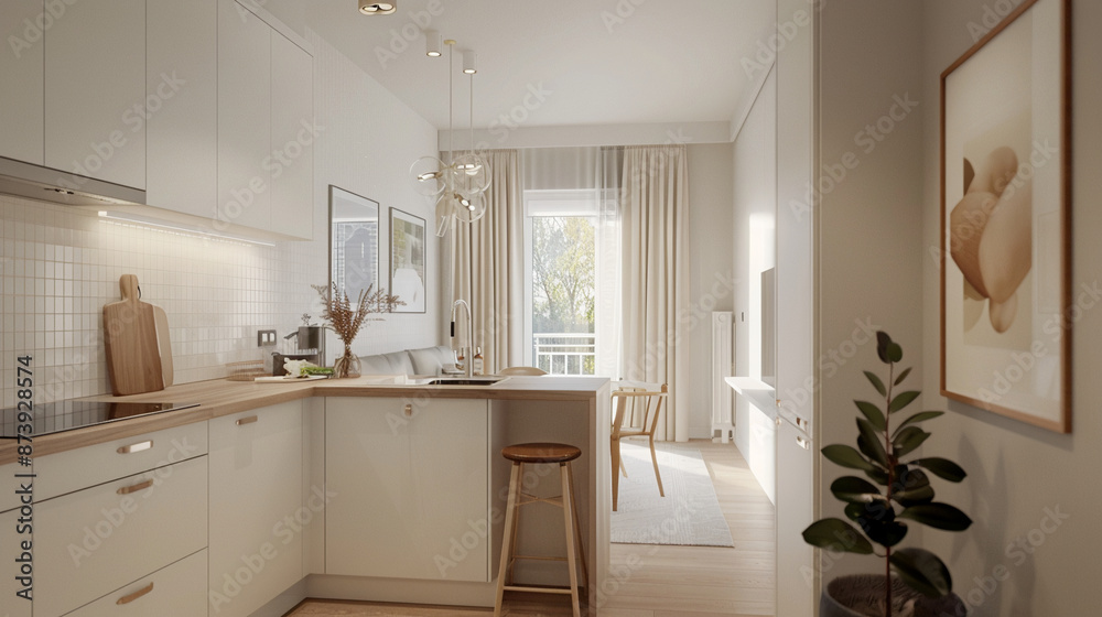 custom made wallpaper toronto digitalScandinavian kitchen interior design, simple minimalist